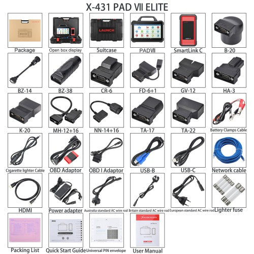 24030617097837279032 2025 LAUNCH X431 PAD VII Elite & X-Prog 3 GIII with MCU3 Adapter – Advanced Diagnostic, Immobilizer & Key Programming Bundle + FREE CRP123X
