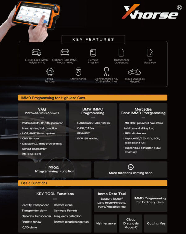 2025 Xhorse VVDI Key Tool Plus Pad | Full Version Includes Extra 3 Authorizations
