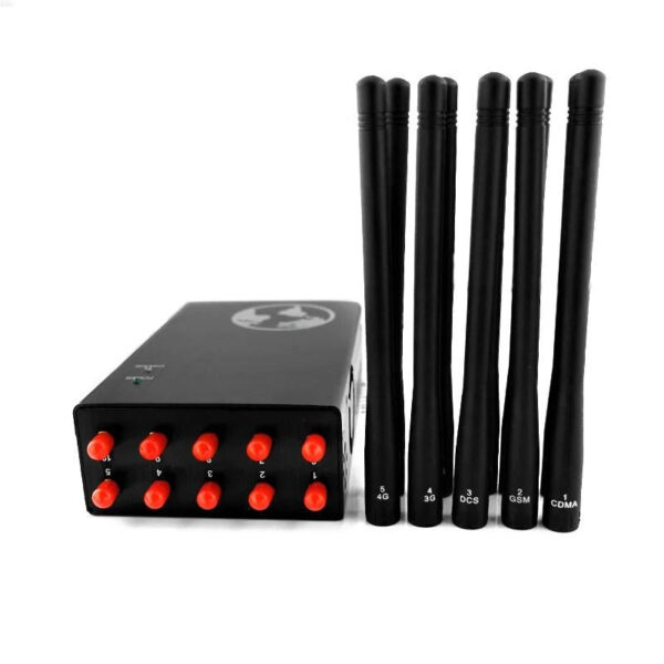 9 GPS GSM 5G WIFI BLUETOOTH JAMMER – 10 ANTENNAS