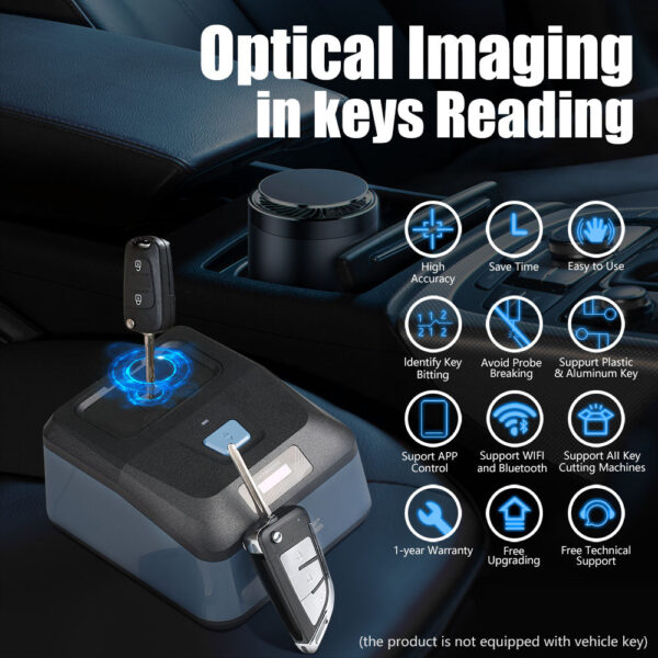 reader Xhorse Condor XC-Mini Plus II Key Cutting Machine + Key Reader Blade Skimmer Key Identification Device